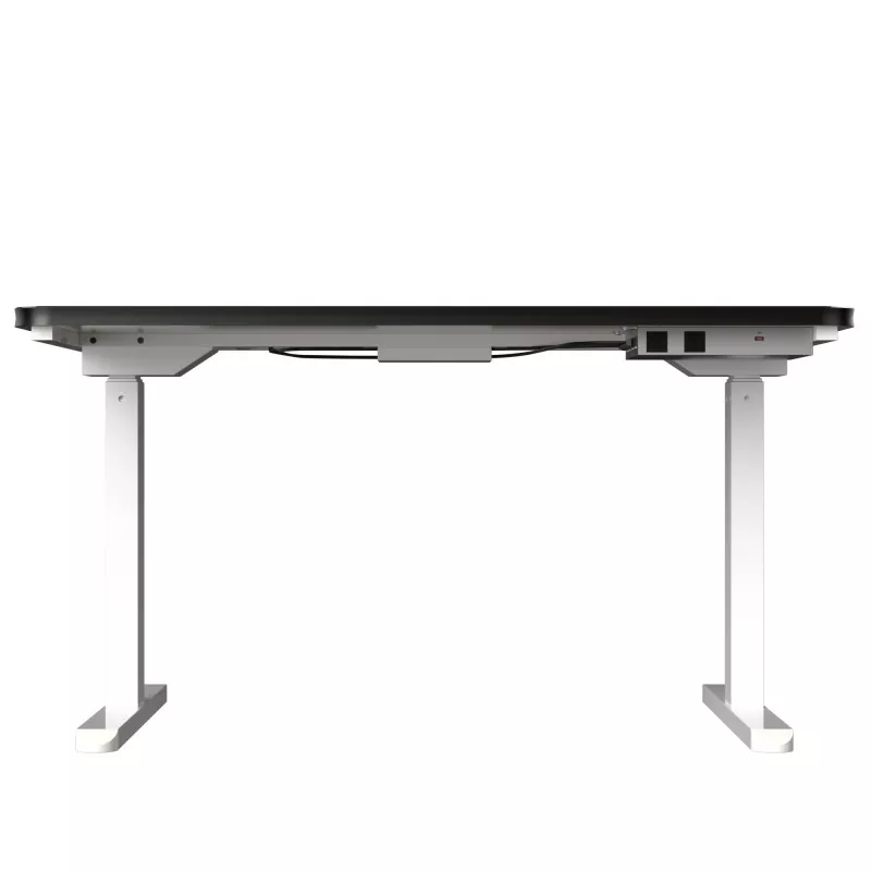 Біла скляна дошка подвійний стіл підйому