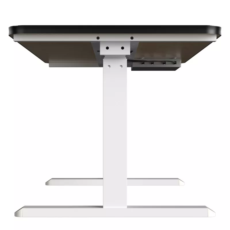 Біла скляна дошка подвійний стіл підйому