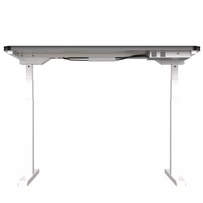 Біла скляна дошка подвійний стіл підйому