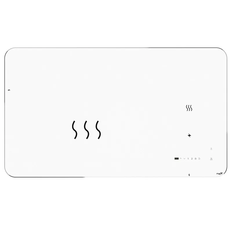 Біла скляна дошка подвійний стіл підйому