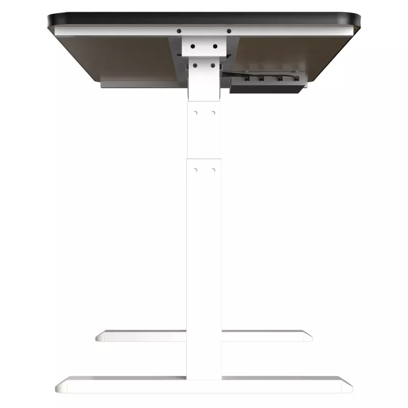 Біла скляна дошка подвійний стіл підйому