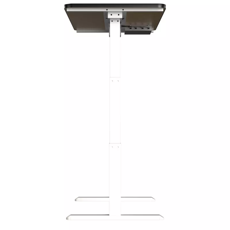 Біла скляна дошка подвійний стіл підйому